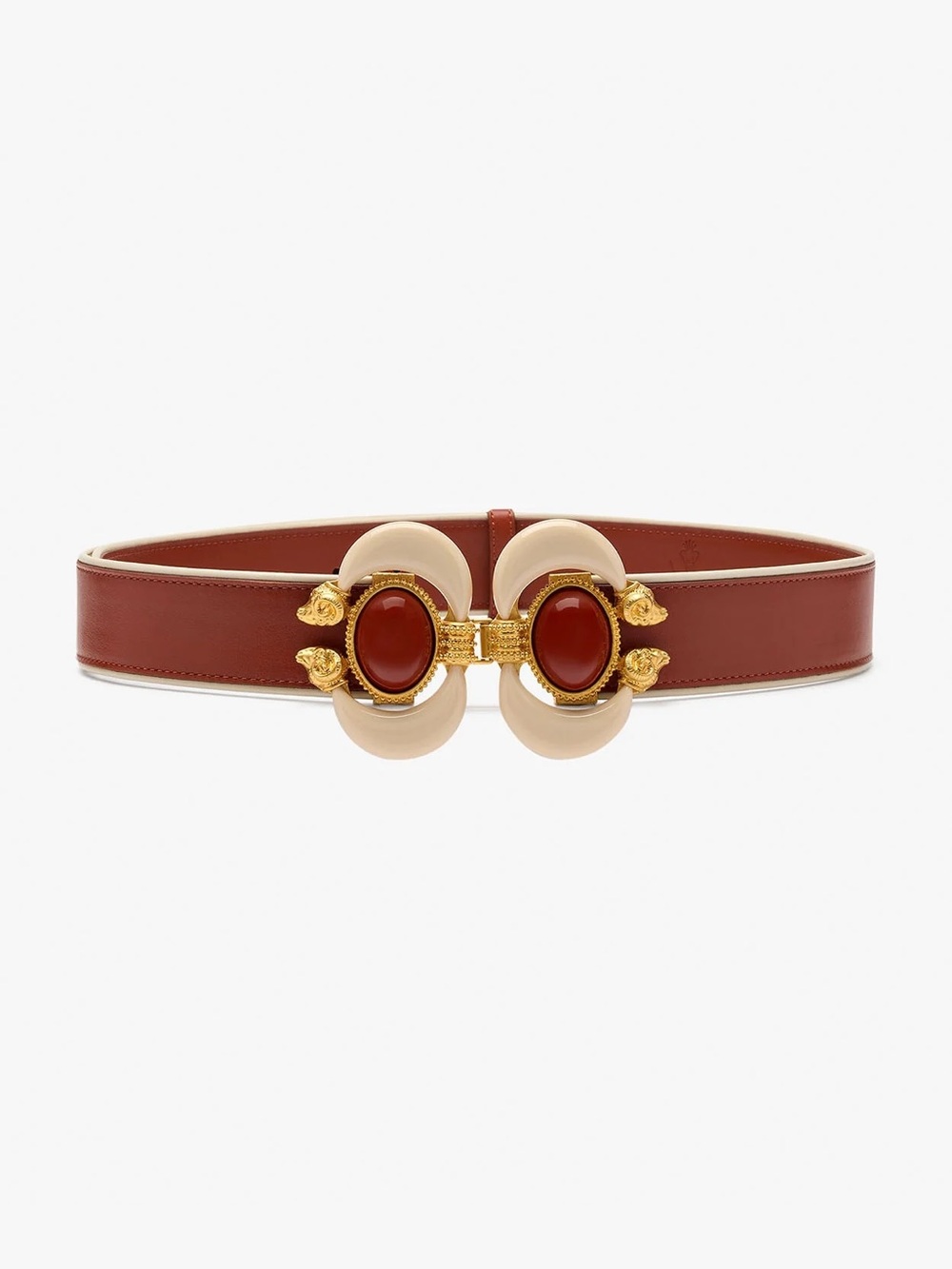Sonia Petroff Aries Leather Belt Brown